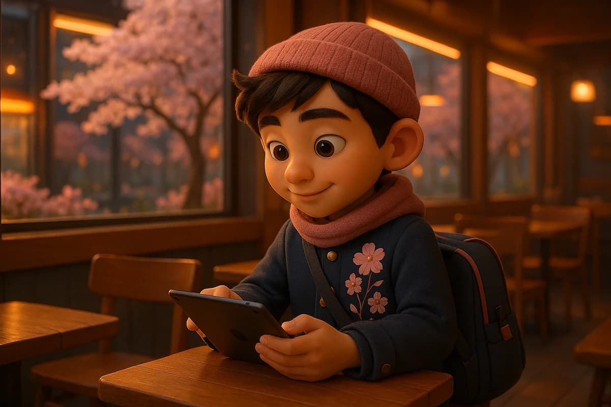 Futuristic holographic interface displaying words in multiple languages with AI neural network patterns