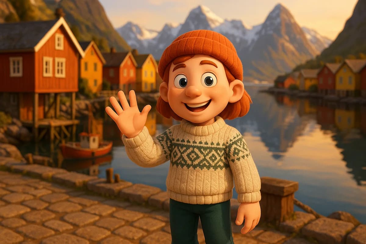 A 3D animated character at a traditional Japanese tea ceremony with cherry blossoms and a serene garden